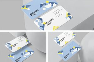 Business Card Mockup Round Corners, an Advertising Mockup by megostudi0