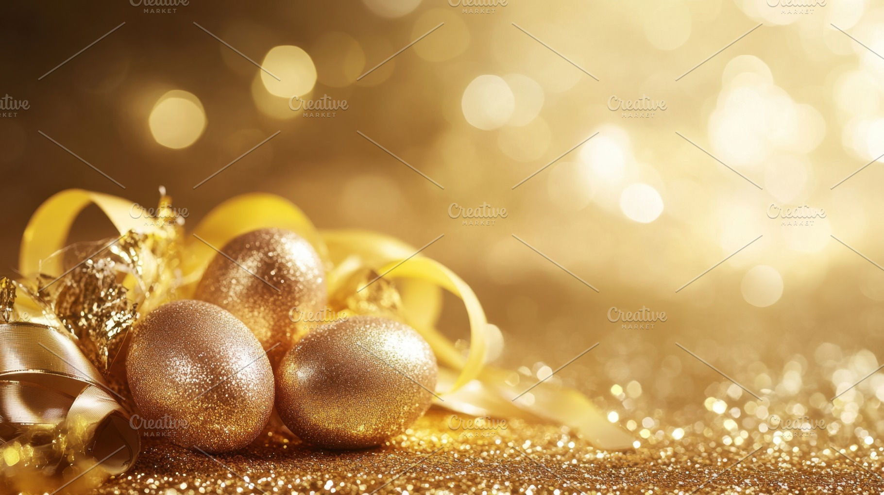 Elegant golden eggs for celebration, a Photo by Beautiful things