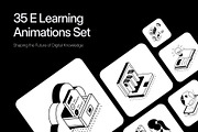 35 Animated E-Learning Illustrations, a Technology Illustration by Vectors Market (Thumbnail 1 of 4)