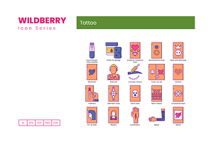 90 Tattoo Icons Wildberry