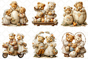 Whimsical Easter Bear Couple Clipart, an Illustration by Black Bird Studio (Thumbnail 4 of 6)
