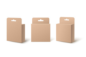 Realistic Small Retail Package Box