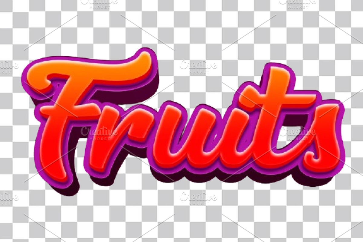 Fruits 3D Text Effect – Editable PSD, a Layer Style Add-On by TrueVector (Photo 2 of 2)