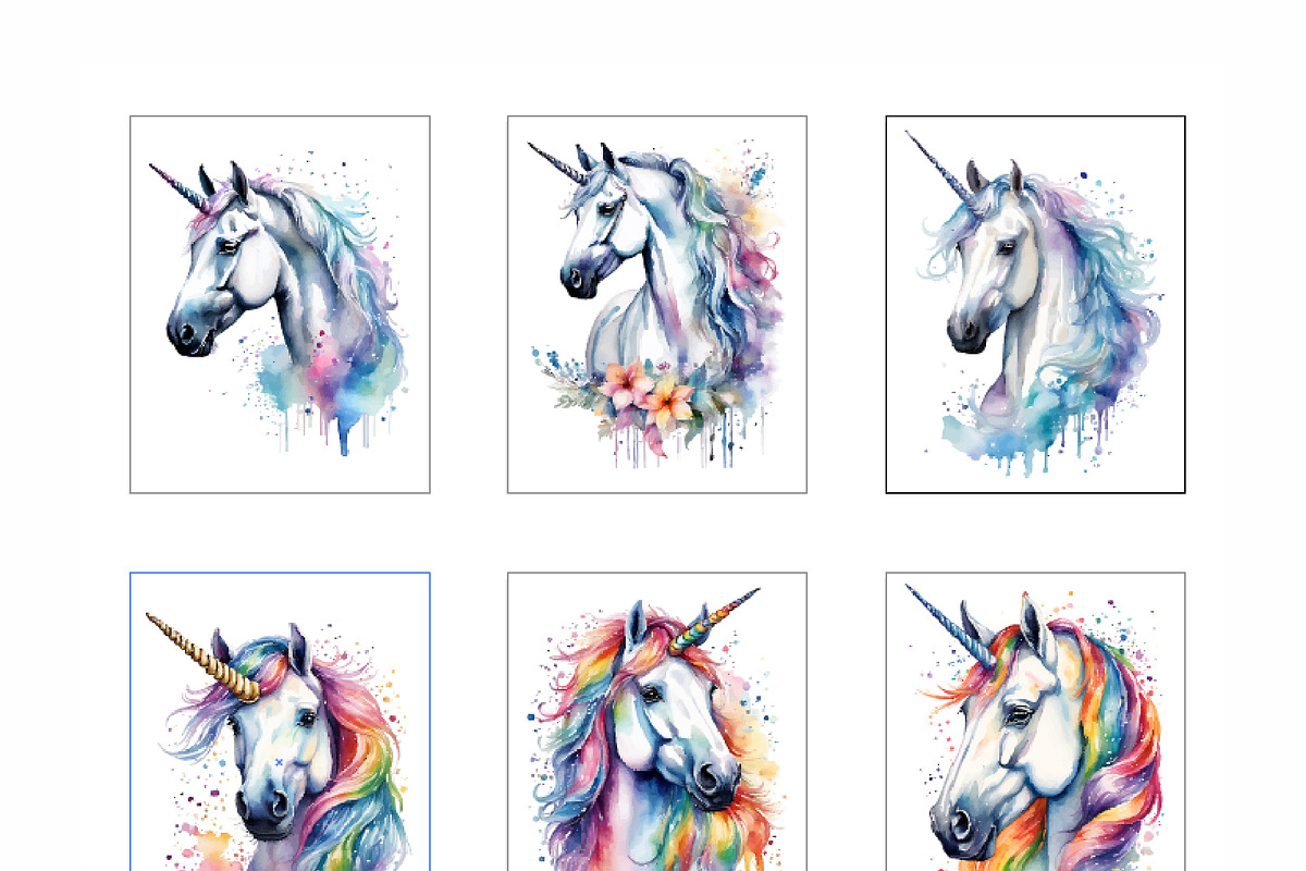 Rainbow Unicorn, an Animal Illustration by Michiru13 (Photo 2 of 3)