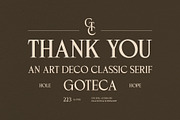 Goteca | Art Deco Classic Serif Font, a Serif Font by Hole Hope Design (Thumbnail 10 of 10)