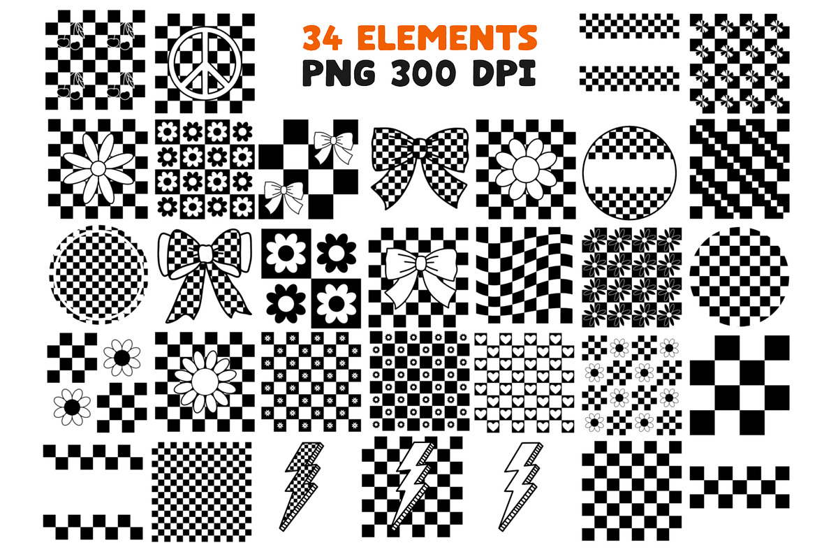 Retro Clipart Bundle Groovy Elements, a Graphic by Brush Lab (Photo 6 of 14)