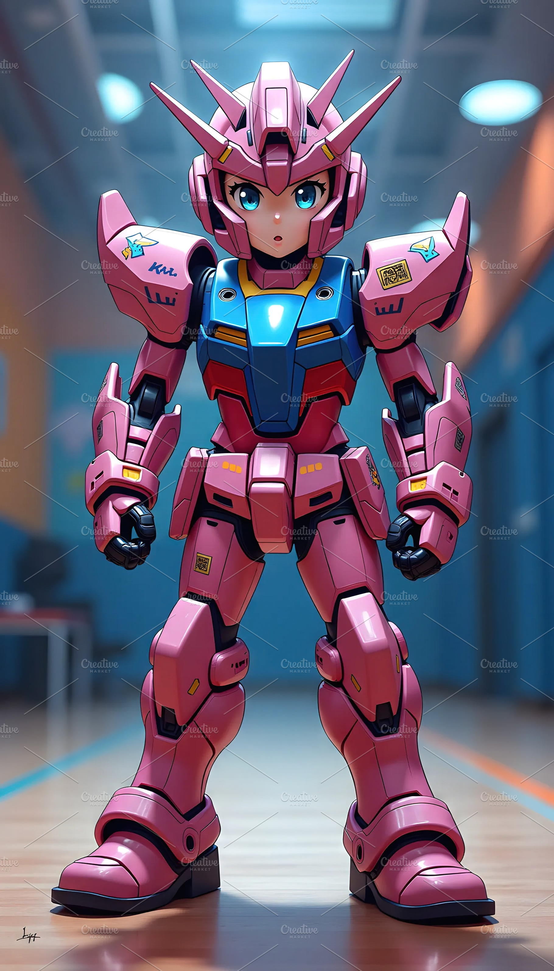 Adorable Mecha Student In Shiny Armo, a Photo by LOGOCREATIVE