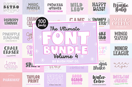 100 FONTS - Ultimate Font Bundle V4, a Font by Blush Font Co.