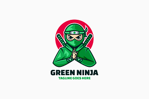 Green Ninja E- Sport and Sport Logo, a Branding & Logo Template by Artnivora.Std