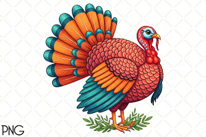 Thanksgiving Turkey PNG, an Illustration by Black Bird Studio