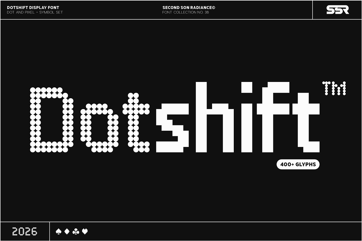 SS Dotshift - Dot and Pixel, a Sans Serif Font by Typocracy Studio (Photo 1 of 13)