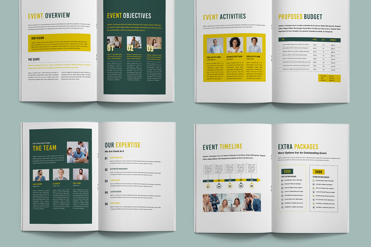 Event Planner Proposal Template, a Stationery Template by ContestDesign (Photo 3 of 3)
