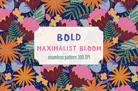Bold Maximalist Bloom Pattern
