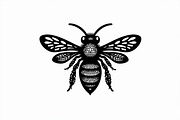 Botanical Bee Vector Design Bundle, an Illustration by abu67222 (Thumbnail 2 of 9)