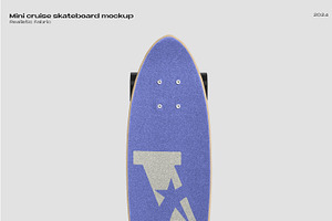 Mini Cruiser Skateboard Mockup