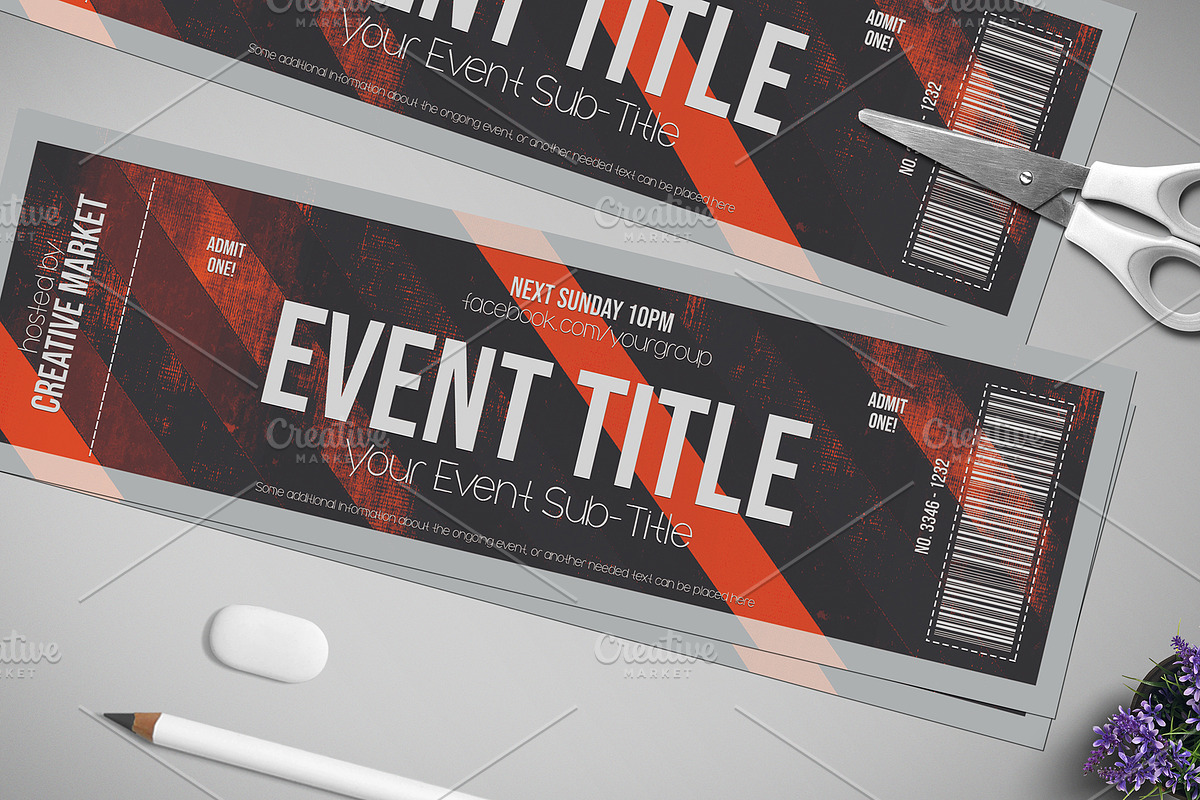 DEVIL RED - Event Ticket Template, a Card Template by Tzochko (Photo 4 of 5)