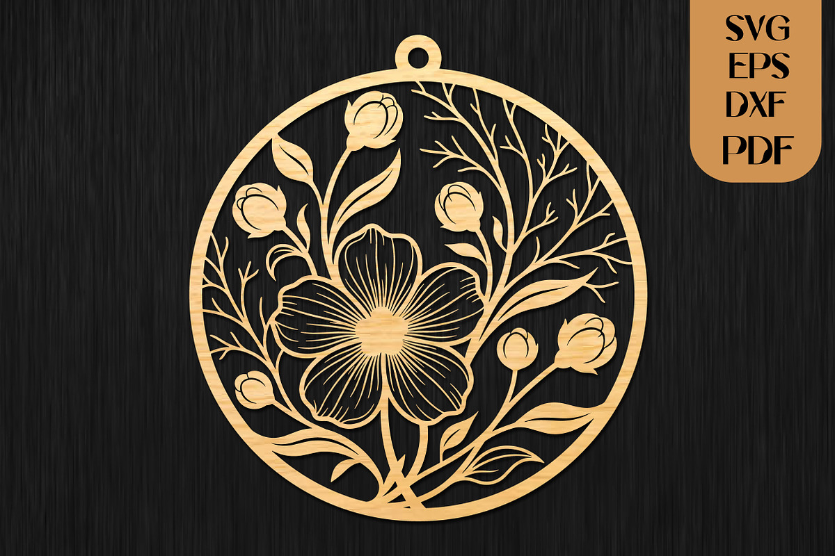 Round Layered Floral Wall Art Design, an Object Graphic by DreamCafeArt (Photo 2 of 3)