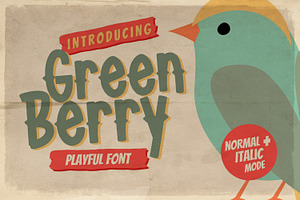 Green Berry - Unique Playful Font