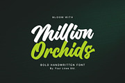 Million Orchids - Casual Handwritten, a Script Font by Four Lines Std. (Thumbnail 1 of 10)