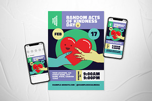 Random Acts of Kindness Day Flyer, a Flyer Template by The Good Store