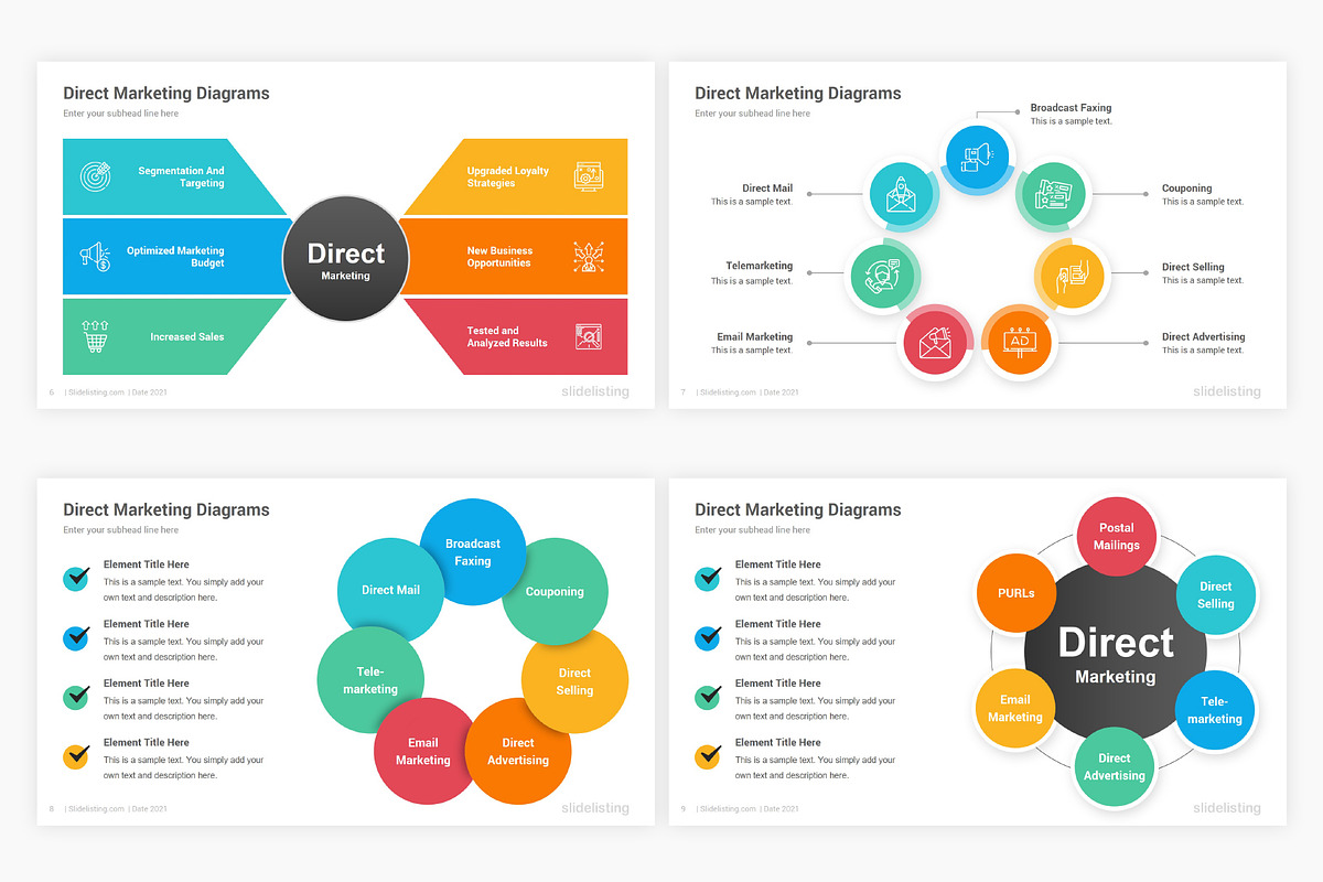 Direct Marketing PowerPoint Diagrams, a Presentation Template by SlideOne (Photo 5 of 8)