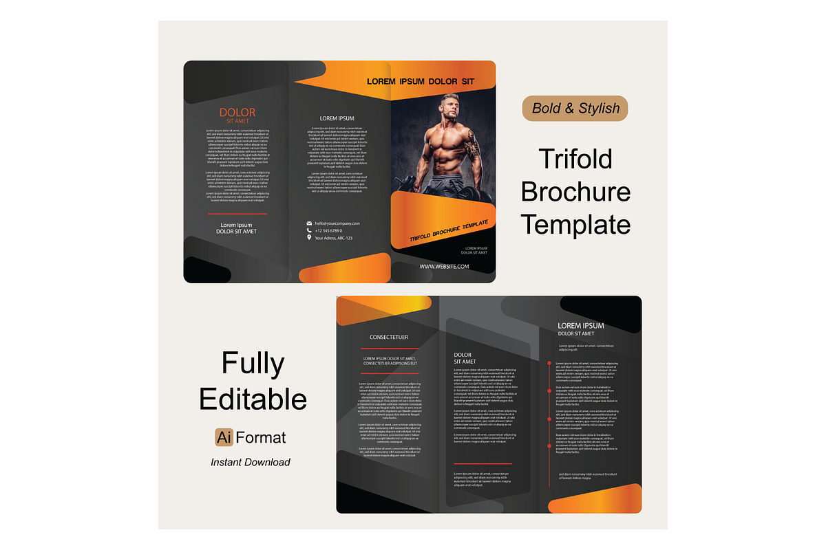 Trifold Brochure Template, a Brochure Template by YUDesignStore (Photo 5 of 5)