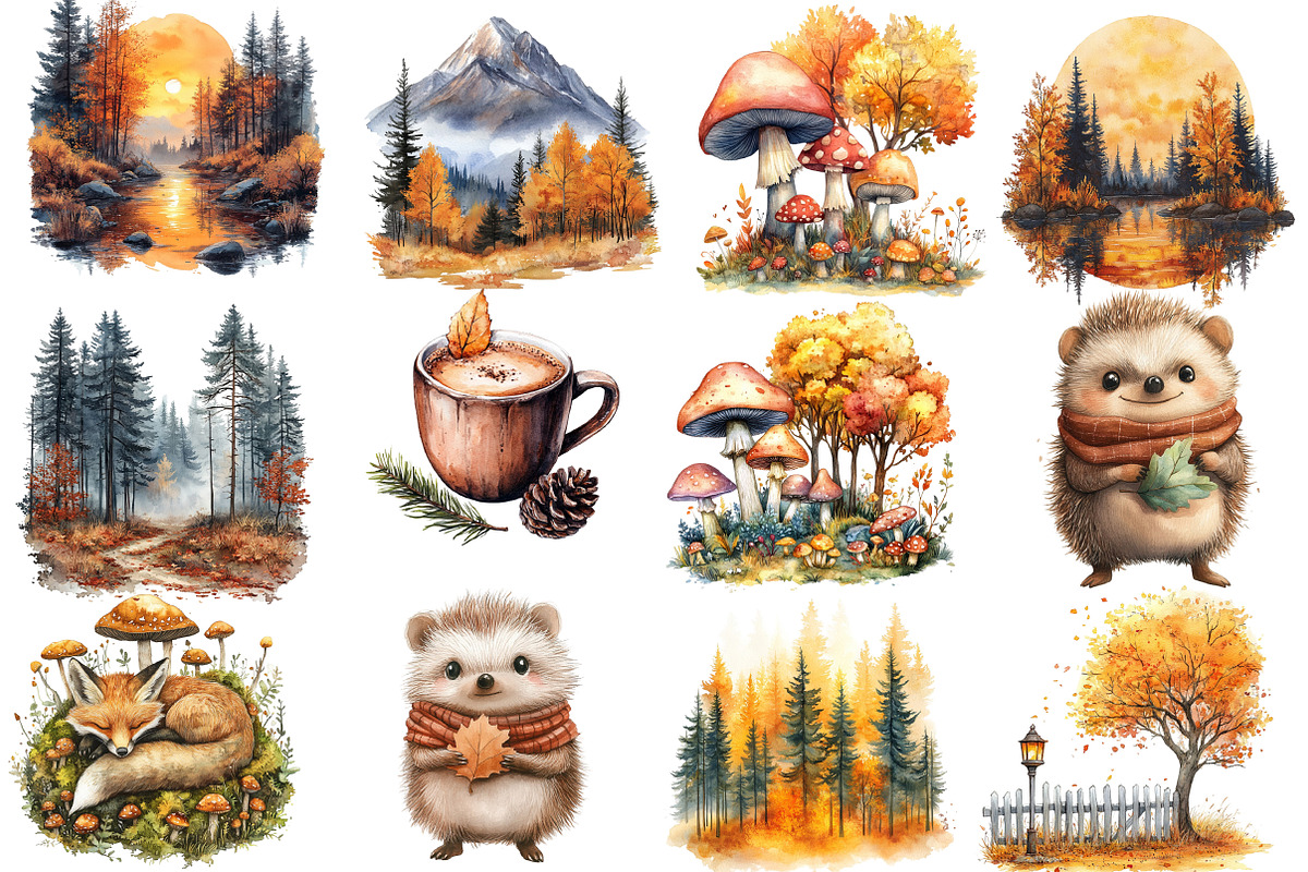 Autumn Nature Clipart, an Illustration by Designworld (Photo 6 of 6)
