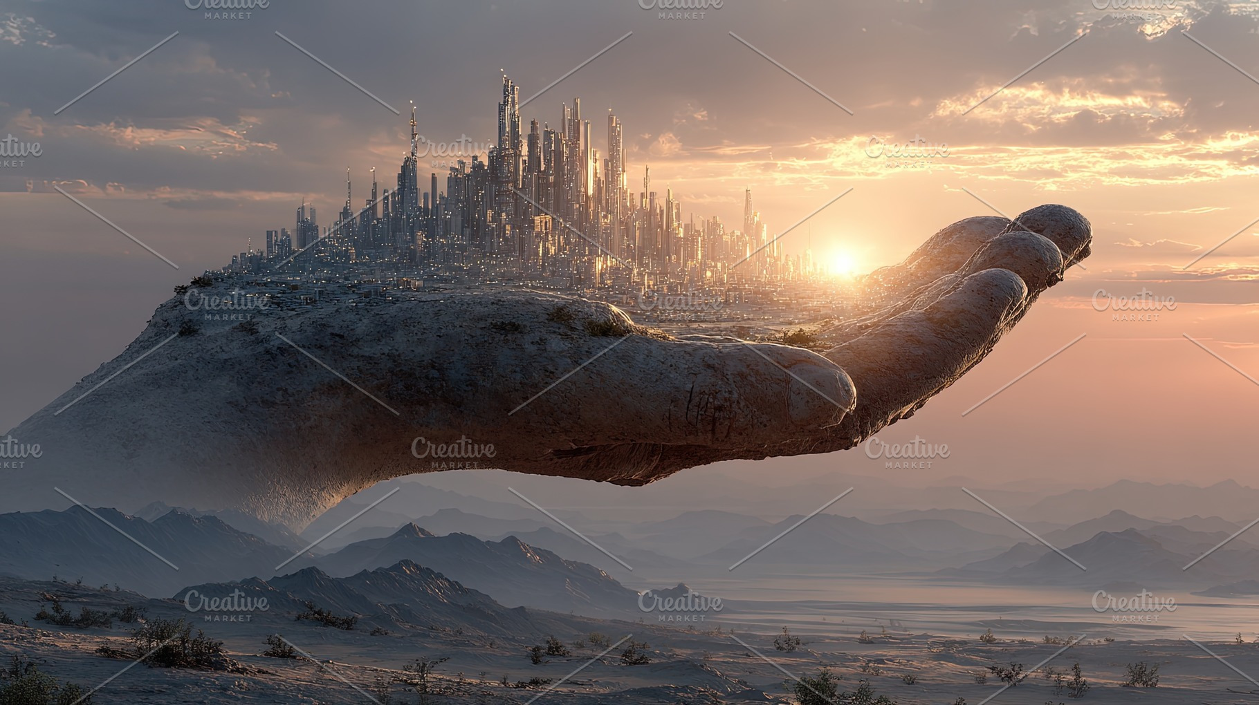 Futuristic City in Hand, an Architecture Photo by Ales Munt