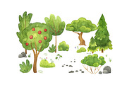 Watercolor forest and landscape., an Illustration by Kattarina Po (Thumbnail 6 of 7)