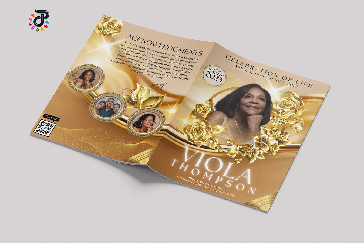 Elegant Canva Obituary Template, a Brochure Template by Protech Design ENT (Photo 5 of 9)