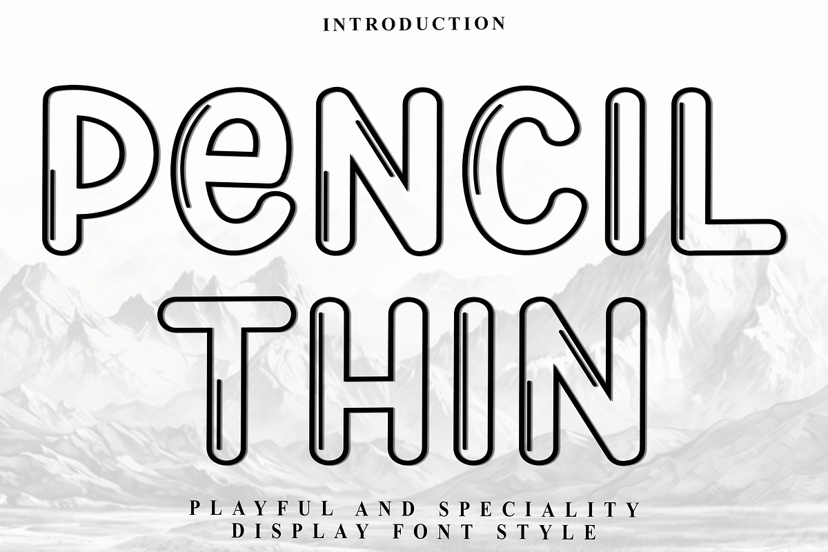Pencil Thin, a Script Font by FreshTypeINK (Photo 1 of 8)
