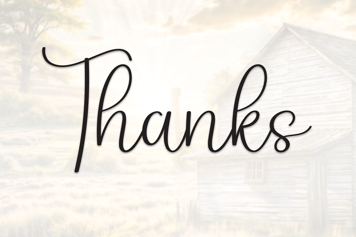 Vintage Farmhouse | Script Font, a Handwritten Font by Scratchones (Photo 8 of 8)