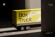 Industrial Box Truck Mockup, a Product Mockup by fakhroo (Thumbnail 1 of 2)