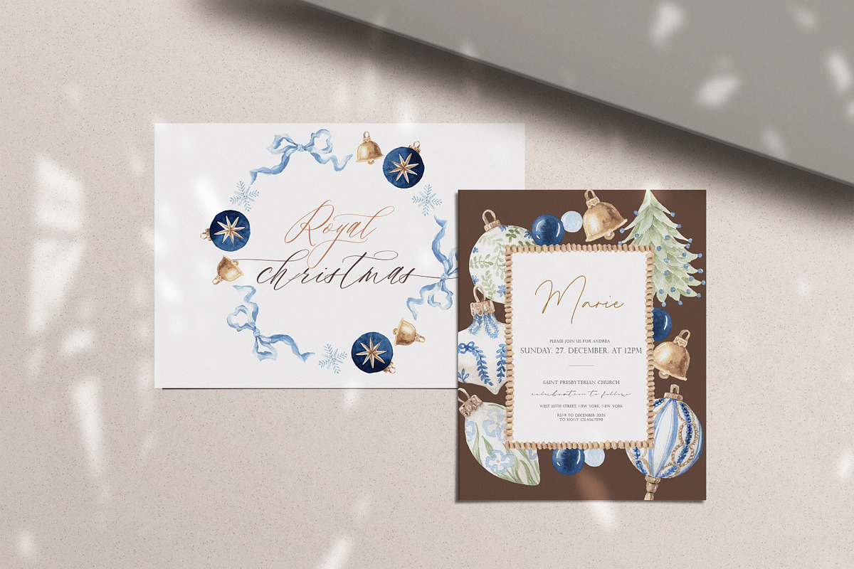 Watercolor Clipart - ROYAL CHRISTMAS, a Decorative Illustration by Beigetime (Photo 15 of 15)