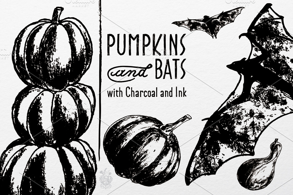 Pumpkins and Bats, an Illustration by Andrea Tardivo (Photo 3 of 4)