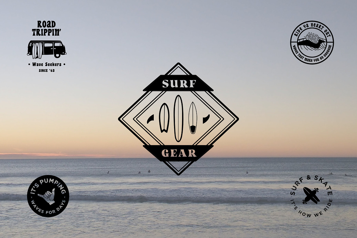 SURF Illustration Kit with Logos, an Illustration by Go Rogue (Photo 10 of 10)
