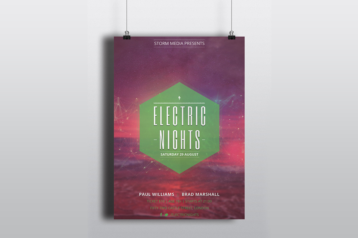 Electronic Music Festival Flyer, a Flyer Template by PSD Storm (Photo 4 of 4)