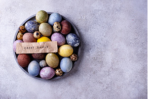 Easter eggs paint with natural dye, a Holiday Photo by Yulia Furman
