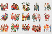 Christmas Family Clipart, an Illustration by DreamCafeArt (Thumbnail 4 of 5)
