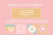 Cute Social Media Banners + Icons, a Social Media Template by SunshineStudioBoutique (Thumbnail 3 of 9)