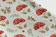 Autumn Red Mushrooms pattern, a Pattern Graphic by Kreeya Art Shop (Thumbnail 3 of 14)