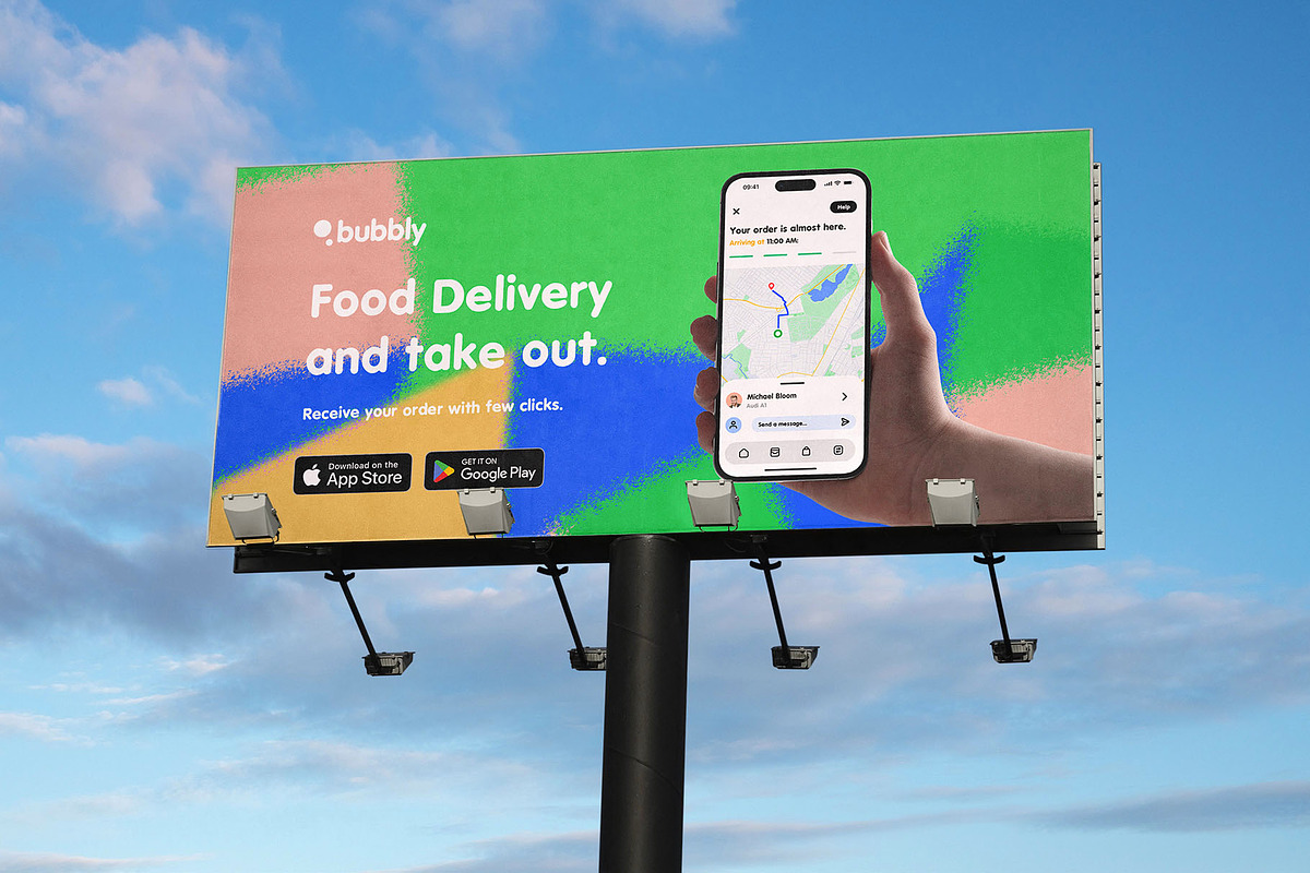 Billboard Poster Street Mockup, an Advertising Mockup by Asylab (Photo 2 of 5)