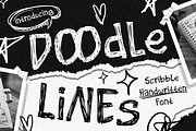 Doodle Lines Scribble Handwritten, a Font by PutraCetol Studio (Thumbnail 1 of 5)