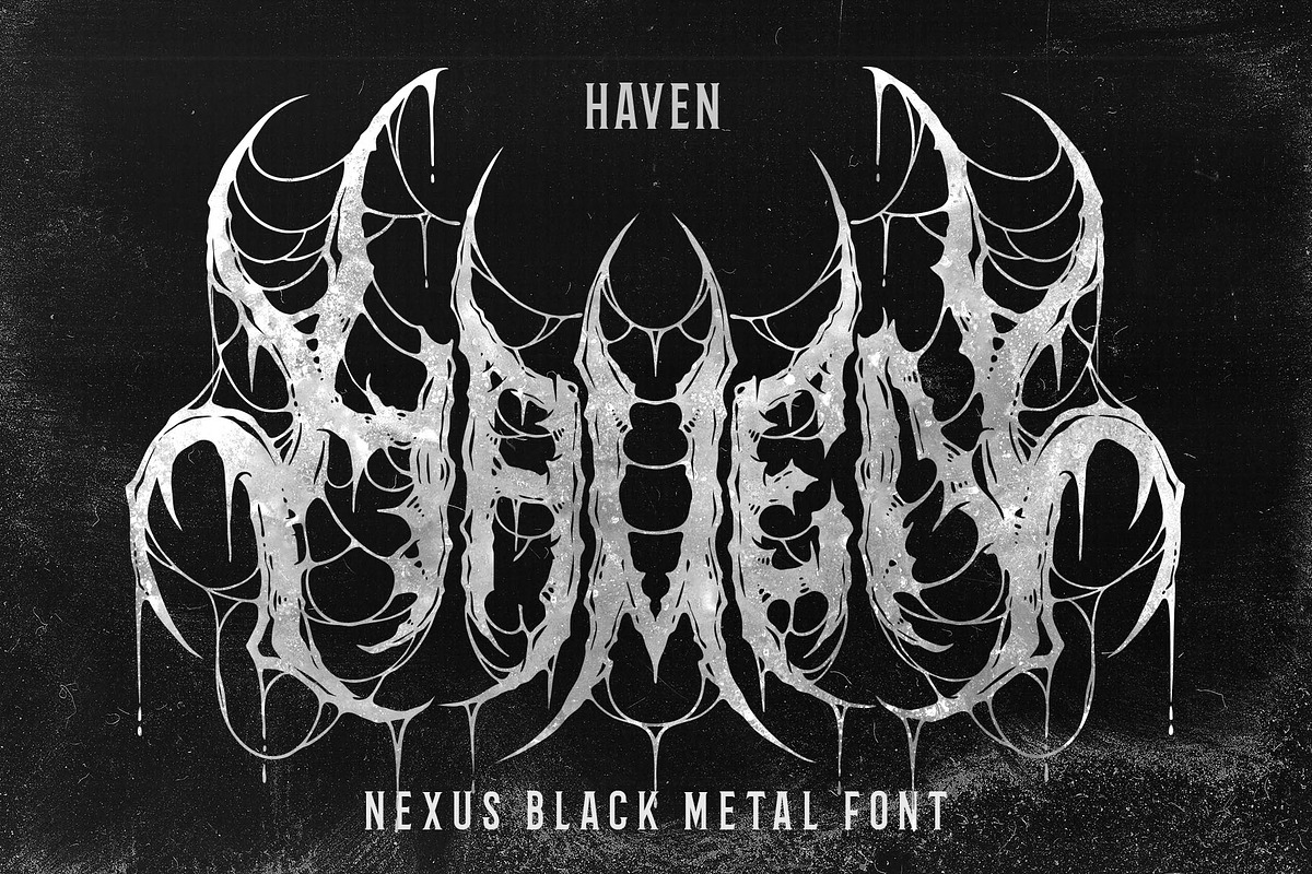 Nexus Blackmetal Font, a Blackletter Font by Blackmetalfont (Photo 4 of 6)