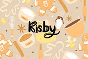 Christmas Gingerbread Baking Pattern, a Pattern Graphic by KisbyArt (Thumbnail 1 of 3)