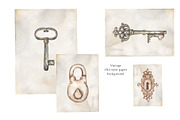 Watercolor Vintage Key Set, a Decorative Illustration by MayaNavits (Thumbnail 10 of 12)