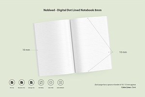 Dot Lined Notebook 8mm - 8.25x6