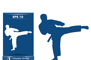 Dynamic Karate Action Vector, a Sport Illustration by CarWrap design (Thumbnail 2 of 4)