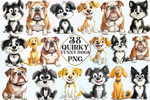 Quirky Funny Dogs Sublimation Bundle, an Illustration by CraftArtStudio