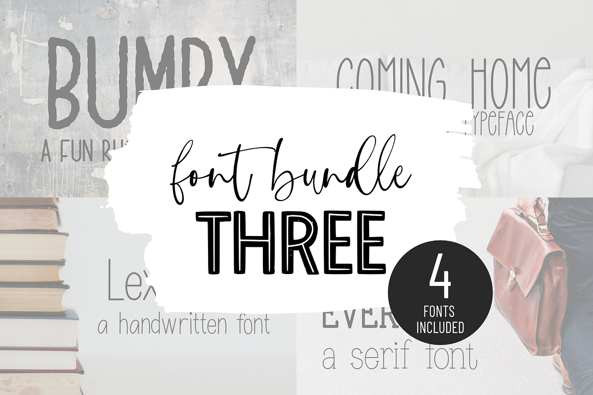 FONT BUNDLE THREE | 4 handmade fonts, a Sans Serif Font by Design av MAD (Photo 1 of 5)